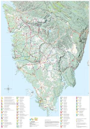 Roadbike map of Istria